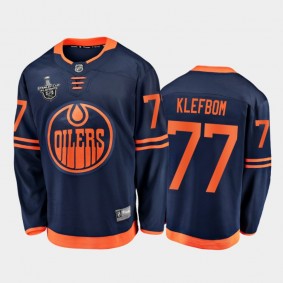 Edmonton Oilers Oscar Klefbom #77 2020 Stanley Cup Playoffs Navy Alternate Jersey