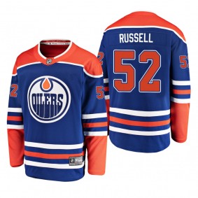 Men's Edmonton Oilers Patrick Russell #52 2019 Alternate Reasonable Fanatics Jersey - Royal