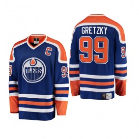Men's Edmonton Oilers Wayne Gretzky #99 Heritage Blue Premier Breakaway Cheap Jersey