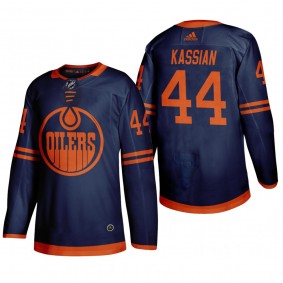 Edmonton Oilers Zack Kassian #44 2020 Season Alternate ADIZERO Blue Jersey