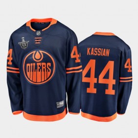 Edmonton Oilers Zack Kassian #44 2020 Stanley Cup Playoffs Navy Alternate Jersey