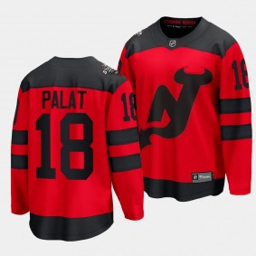 Ondrej Palat New Jersey Devils 2024 NHL Stadium Series Red Jersey #18 Breakaway Player