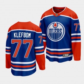 Oscar Klefbom Edmonton Oilers 2022-23 Home Royal Premier Jersey Men's
