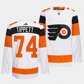 2024 NHL Stadium Series Philadelphia Flyers Owen Tippett #74 White Authentic Pro Jersey