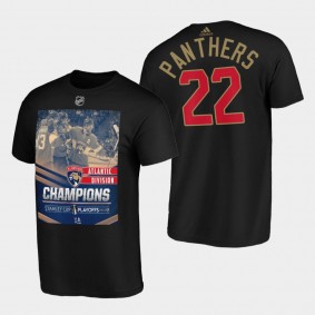 Florida Panthers Commemorative photo 2022 Atlantic Division Champions T-Shirt Black