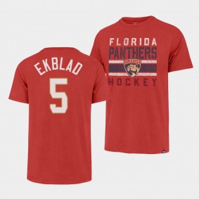 Florida Panthers Aaron Ekblad 2022 NHL Playoffs Premier Franklin Red #5 T-Shirt