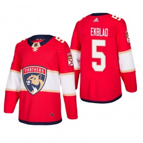 Men's Florida Panthers Aaron Ekblad #5 Home Red Authentic Player Cheap Jersey