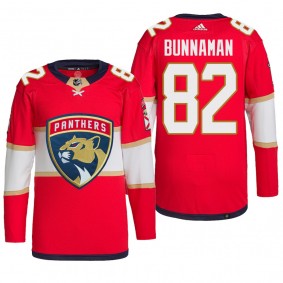Connor Bunnaman Florida Panthers Home Jersey 2022 Red #82 Authentic Primegreen Uniform