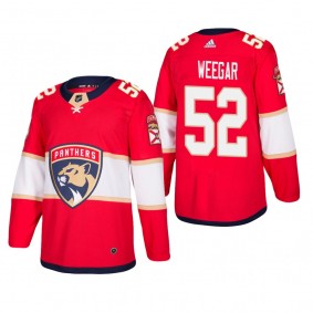 Men's Florida Panthers MacKenzie Weegar #52 Home Red Authentic Player Cheap Jersey
