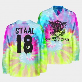 Florida Panthers Grateful Dead Night Marc Staal #18 Tie-Dye Sweatshirt Halloween