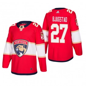 Men's Florida Panthers Nick Bjugstad #27 Home Red Authentic Player Cheap Jersey