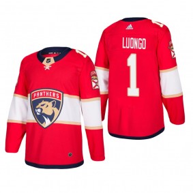 Men's Florida Panthers Roberto Luongo #1 Home Red Authentic Player Cheap Jersey