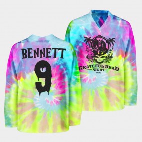 Florida Panthers Grateful Dead Night Sam Bennett #9 Tie-Dye Sweatshirt Halloween