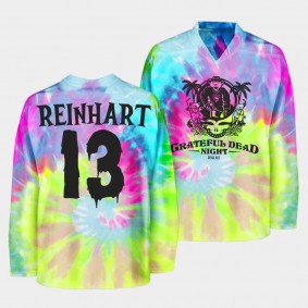 Florida Panthers Grateful Dead Night Sam Reinhart #13 Tie-Dye Sweatshirt Halloween