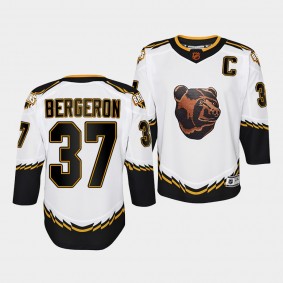 Youth Patrice Bergeron Bruins White Special Edition 2.0 Jersey