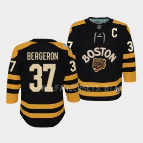 Boston Bruins Patrice Bergeron 2023 Winter Classic Black #37 Youth Jersey