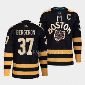 2023 Winter Classic Boston Bruins Patrice Bergeron #37 Black Primegreen Jersey