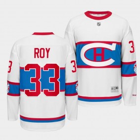 Montreal Canadiens Winter Classic 2016 Patrick Roy White #33 Throwback Jersey