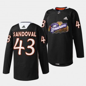2023 Dia de Muertos Patrick Sandoval Anaheim Ducks Black #43 Special Jersey