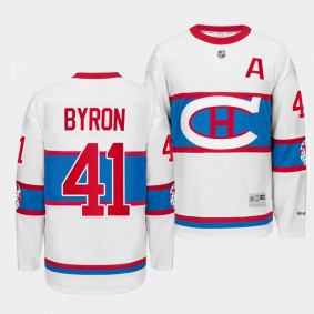 Paul Byron Montreal Canadiens Winter Classic 2016 White #41 Jersey Throwback