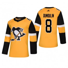 Men's Pittsburgh Penguins Brian Dumoulin #8 2019 Alternate Reasonable Authentic Jersey - Gold