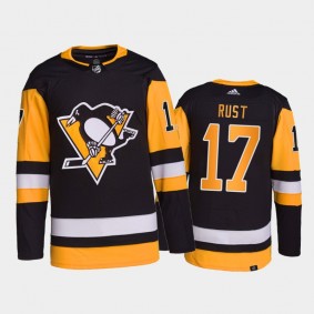 2021-22 Pittsburgh Penguins Bryan Rust Opening Night Jersey Black Authentic Primegreen Uniform