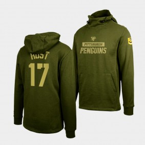 Pittsburgh Penguins Bryan Rust Thrive Olive Levelwear Hoodie Pullover