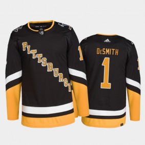 2021-22 Pittsburgh Penguins Casey DeSmith Third Jersey Black Primegreen Authentic Uniform