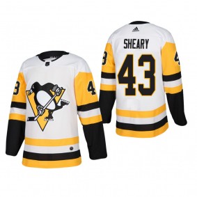Men's Pittsburgh Penguins Conor Sheary #43 Away White Away Authentic Player Cheap Jersey