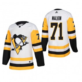 Men's Pittsburgh Penguins Evgeni Malkin #71 Away White Away Authentic Player Cheap Jersey