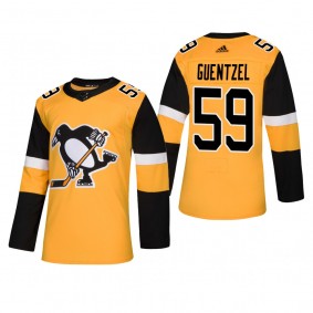 Men's Pittsburgh Penguins Jake Guentzel #59 2019 Alternate Reasonable Authentic Jersey - Gold