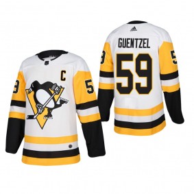 Men's Pittsburgh Penguins Jake Guentzel #59 Away White Away Authentic Player Cheap Jersey