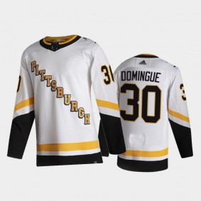 Pittsburgh Penguins Louis Domingue #30 2021 Reverse Retro White Special Edition Jersey