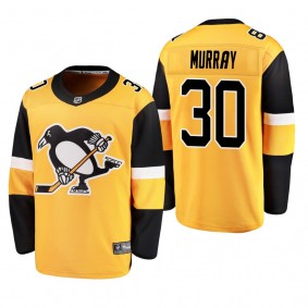 Men's Pittsburgh Penguins Matt Murray #30 2019 Alternate Reasonable Breakaway Jersey - Gold