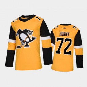 Pittsburgh Penguins Patric Hornqvist #72 Nickname Gold Alternate Authentic Horny Jersey