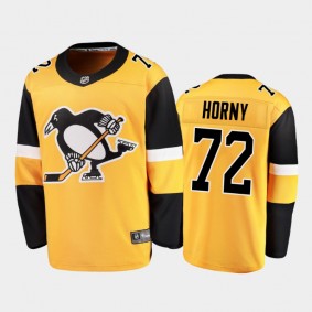 Pittsburgh Penguins Patric Hornqvist #72 Nickname Gold Alternate Breakaway Horny Jersey