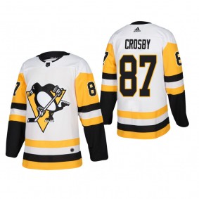 Men's Pittsburgh Penguins Sidney Crosby #87 Away White Away Authentic Player Cheap Jersey