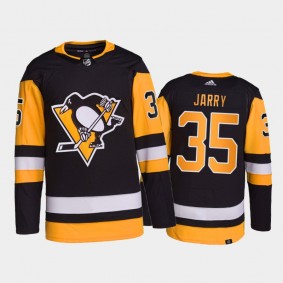 2021-22 Pittsburgh Penguins Tristan Jarry Opening Night Jersey Black Authentic Primegreen Uniform