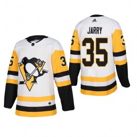 Men's Pittsburgh Penguins Tristan Jarry #35 Away White Away Authentic Player Cheap Jersey