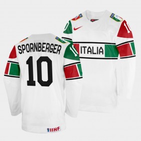 Italy 2022 IIHF World Championship Peter Spornberger #10 White Jersey Home