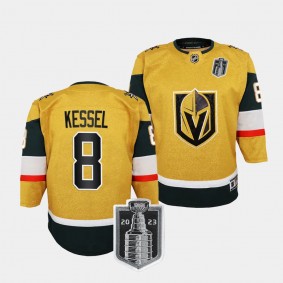 Vegas Golden Knights #8 Phil Kessel 2023 Stanley Cup Final Home Premier Gold Youth Jersey