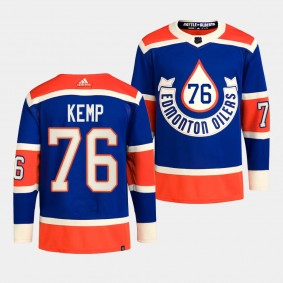 2023 NHL Heritage Classic Edmonton Oilers Philip Kemp #76 Royal Primegreen Jersey
