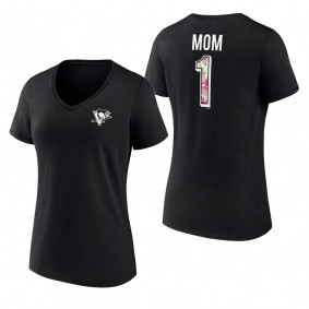 Pittsburgh Penguins Mother's Day Black T-Shirt Women