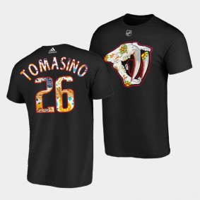 Nashville Predators Hispanic Heritage 2022 Philip Tomasino #26 Black T-Shirt