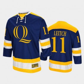 Bryan Leitch #11 Quinnipiac Bobcats College Hockey Navy Jersey