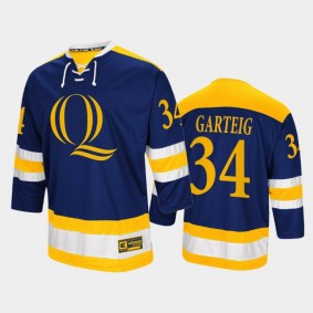 Michael Garteig #34 Quinnipiac Bobcats College Hockey Navy Jersey
