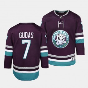 Anaheim Ducks #7 Radko Gudas 2023-24 30th Anniversary Replica Player Purple Youth Jersey