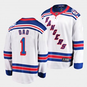 Greatest Dad New York Rangers White Jersey 2022 Fathers Day Gift