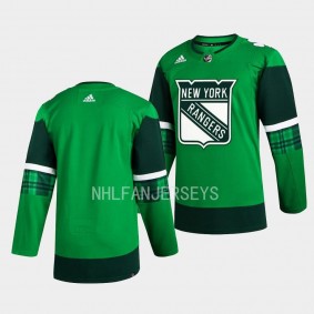 New York Rangers 2023 St. Patricks Day Primegreen Authentic Green Jersey Men