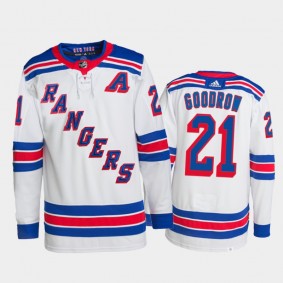 2021-22 New York Rangers Barclay Goodrow Away Jersey White Primegreen Authentic Pro Uniform